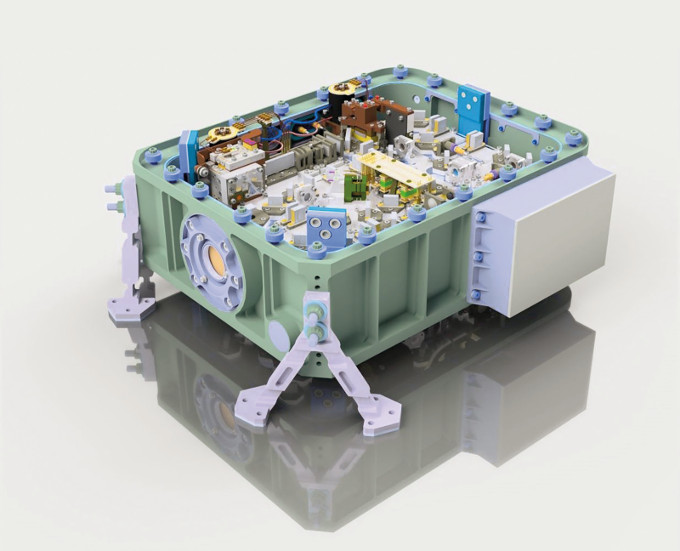 Das LIDAR-System für die MERLIN-Mission enthält alle Komponenten vom Pumplaser bis zur Frequenzkonversion in einem besonders kompakten und weltraumtauglichen Aufbau. © Foto Fraunhofer ILT, Aachen. Das LIDAR-System für die MERLIN-Mission enthält alle Komponenten vom Pumplaser bis zur Frequenzkonversion in einem besonders kompakten und weltraumtauglichen Aufbau. © Foto Fraunhofer ILT, Aachen.